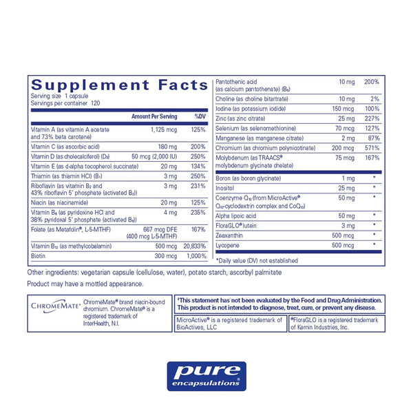 Pure Encapsulations, O.N.E. Multivitamin, 120 caps