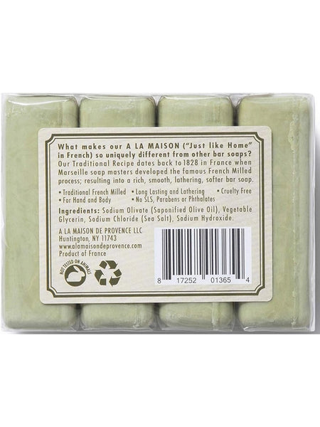 A La Maison de Provence, Unscented Olive Oil Bar Soap Value Pack, 4 Bars