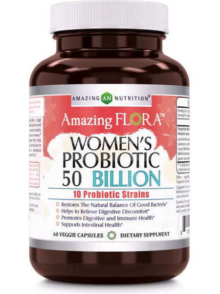 Amazing Flora, Probiotic 10 Strains, 50 Billion, 60 Veggie Capsules