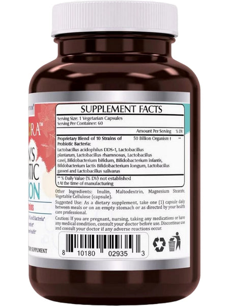 Amazing Flora, Probiotic 10 Strains, 50 Billion, 60 Veggie Capsules