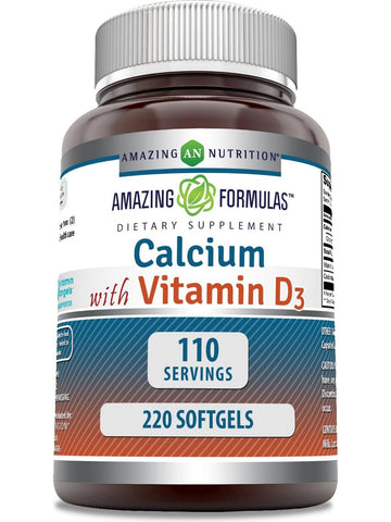 Amazing Formulas, Calcium with Vitamin D3, 220 Softgels