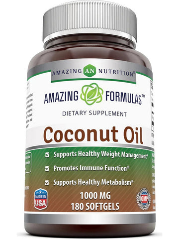 Amazing Formulas, Coconut Oil, 1000 mg, 180 Softgels