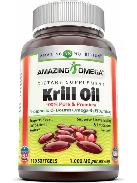 Amazing Omega, Krill Oil, 1000 mg, 120 Softgels