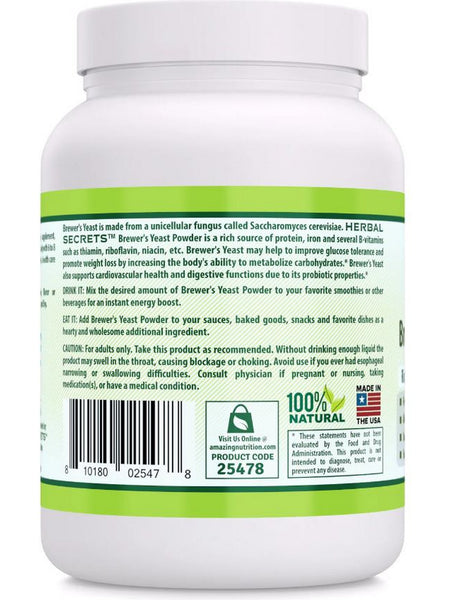 Herbal Secrets, Brewer's Yeast Powder, 16 oz