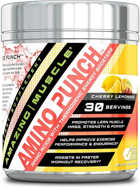 Amazing Muscle, Amino Punch, Cherry Lemonade, 8.9 oz