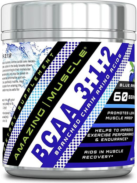 Amazing Muscle, BCAA 3:1:2, Blue Raspberry, 0.94 lb