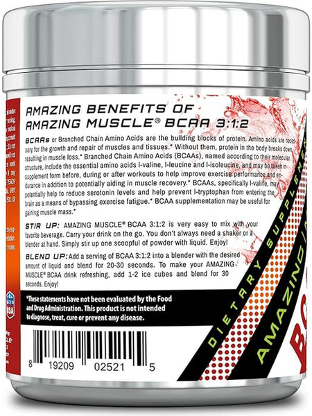 Amazing Muscle, BCAA 3:1:2, Fruit Punch, 0.94 lb