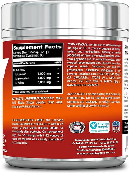 Amazing Muscle, BCAA 3:1:2, Fruit Punch, 0.94 lb