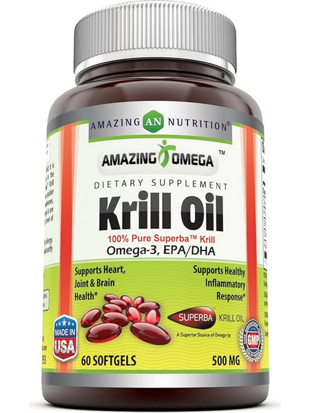 Amazing Omega, Krill Oil, 500 mg, 60 Softgels