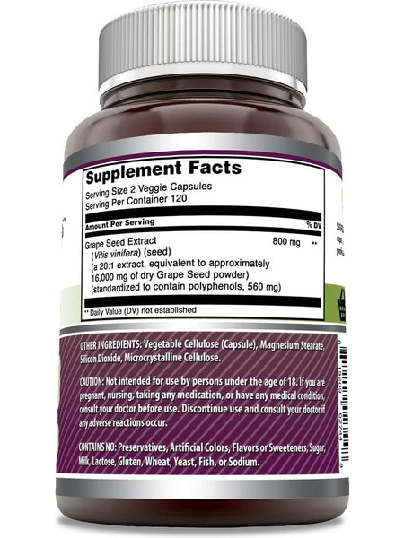 Amazing Formulas, Grape Seed Extract, 16000 mg, 240 Veggie Capsules