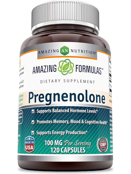 Amazing Formulas, Pregnenolone, 100 mg, 120 Capsules