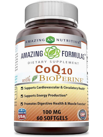 Amazing Formulas, CoQ10 with Bioperine, 100 mg, 60 softgels