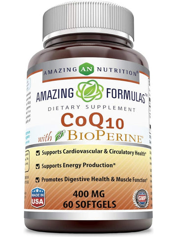 Amazing Formulas, CoQ10 with Bioperine, 400 mg, 60 softgels