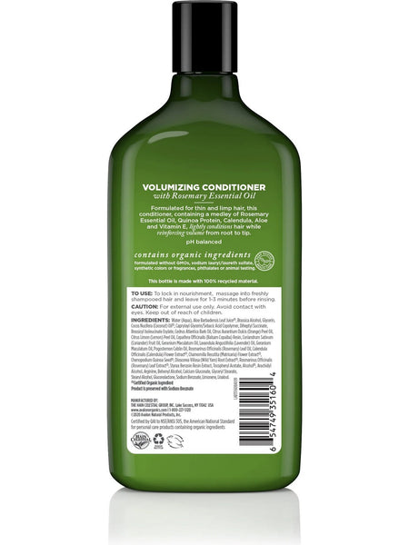 Avalon Organics, Volumizing Rosemary Conditioner, 11 oz