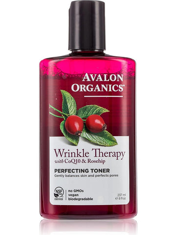 Avalon Organics, Wrinkle Therapy with CoQ10 & Rosehip Perfecting Toner, 8 fl oz