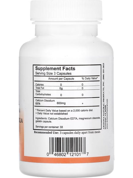 Arizona Natural, EDTA (Calcium Disodium EDTA) Chelation Formula, 600 mg, 100 Capsules