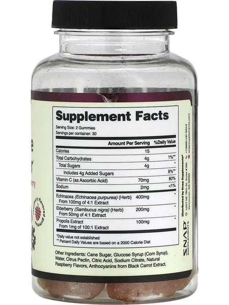 Snap Supplements, Immune Booster, Extracts of Elderberry, 60 Gummies