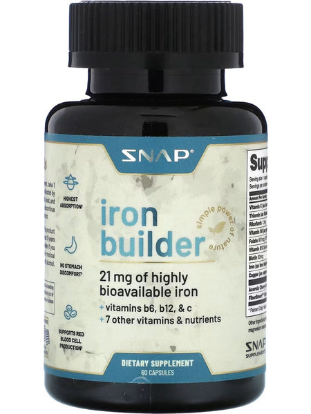 Snap Supplements, Iron Builder, 60 Capsules