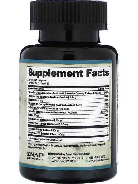 Snap Supplements, Iron Builder, 60 Capsules