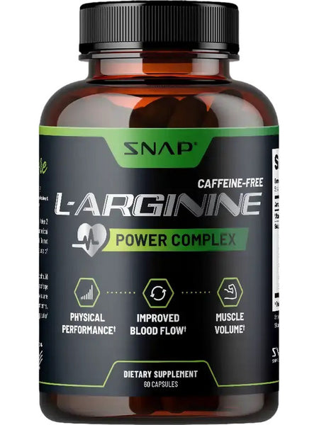 Snap Supplements, Caffeine-Free L-Arginine Power Complex, 60 Capsules