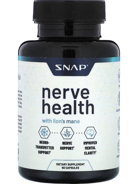 Snap Supplements, Nerve Health With Lion's Mane, 60 Capsules