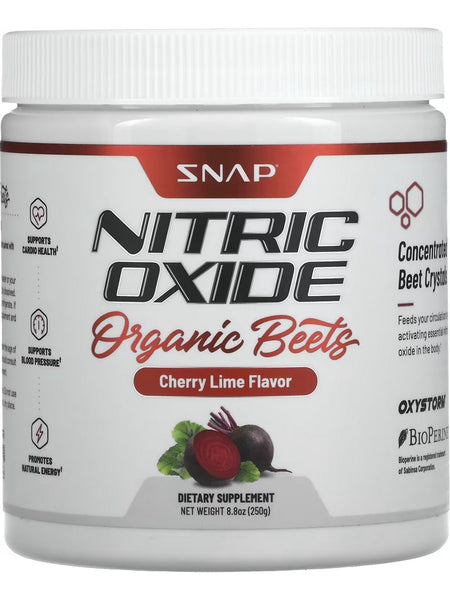 Snap Supplements, Nitric Oxide Organic Beets, Cherry Lime, 8.8 oz