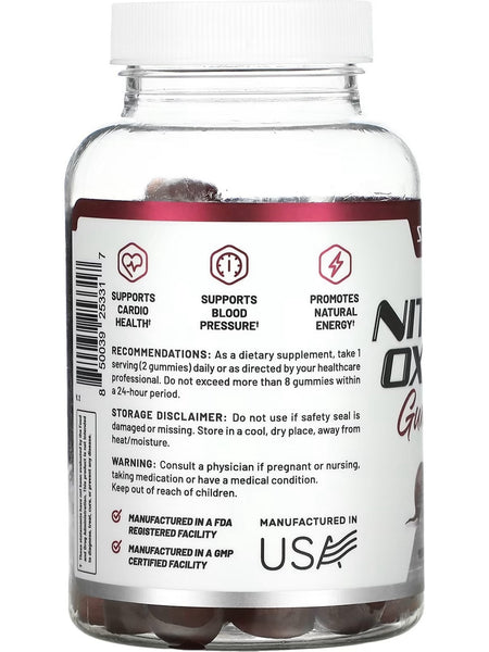 Snap Supplements, Sugar-Free Nitric Oxide Gummies, 60 Gummies