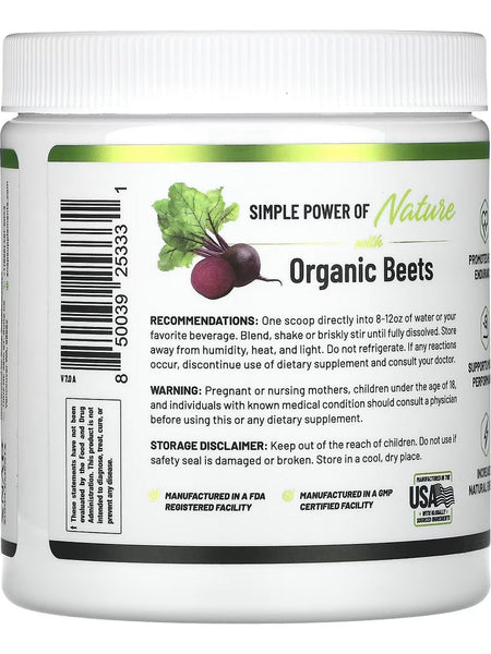 Snap Supplements, Nitric Oxide Preworkout with Organic Beets, 8.8 oz