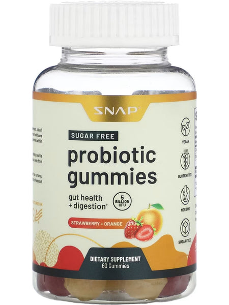 Snap Supplements, Sugar-Free Probiotic Gummies, 60 Gummies