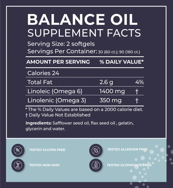 BodyBio, Balance Oil, 180 Non-GMO Softgels