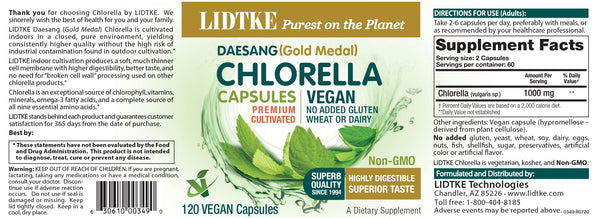 Lidtke, Daesang (Gold Medal) Chlorella, 120 Vegan Capsules