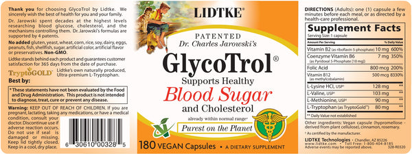 Lidtke, GlycoTrol, 180 Vegan Capsules