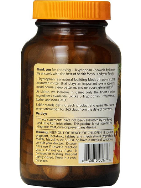 Lidtke, L-Tryptophan Chewable, Delicious Maple Vanilla, 60 Tablets