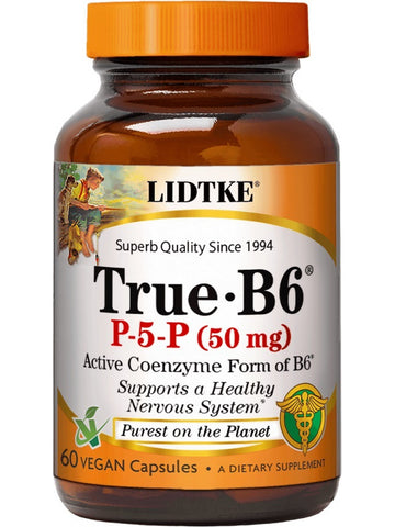 Lidtke, True-B6 P-5-P, 50 mg, 60 Vegan Capsules