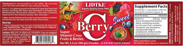 Lidtke, Berry C, Sweet, 3.5 oz Powder