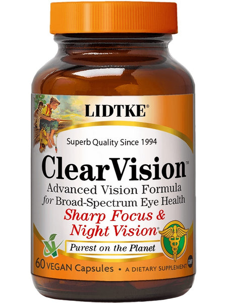 Lidtke, Clear Vision, 60 Vegan Capsules