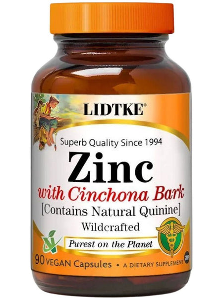 Lidtke, Zinc with Cinchona Bark, 90 Vegan Capsules