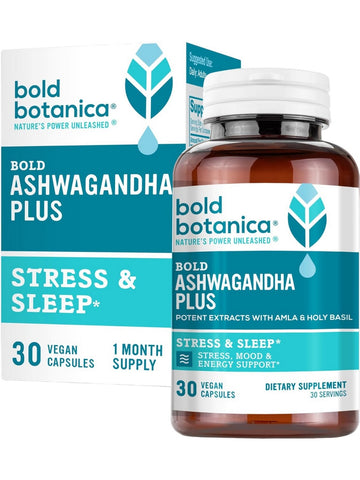 Bold Botanica, Bold Ashwagandha Plus, 30 Vegan Capsules