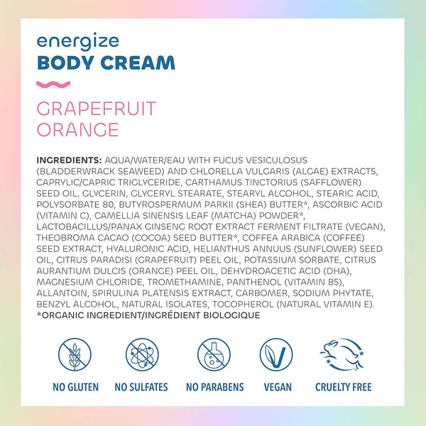 Seaweed Bath Co., Energize Body Cream, Grapefruit Orange, 6 fl oz