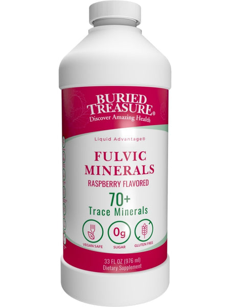 Buried Treasure, Fulvic Minerals Raspberry, 33 fl oz