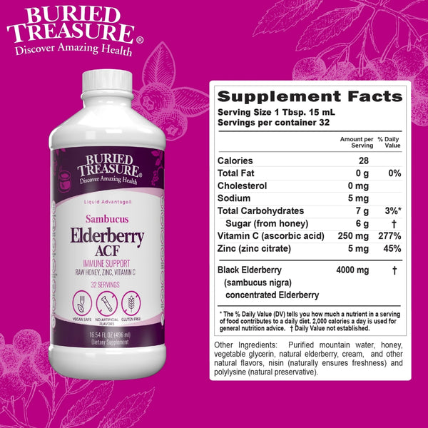 Buried Treasure, Elderberry ACF, 16.54 fl oz