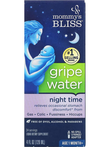 Mommy's Bliss, Gripe Water, Night Time, Age 1 Month +, 4 fl oz