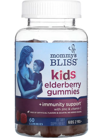 Mommy's Bliss, Kids Elderberry Gummies + Immunity Support, Kids 2 Yrs +, 60 Gummies