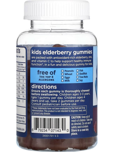 Mommy's Bliss, Kids Elderberry Gummies + Immunity Support, Kids 2 Yrs +, 60 Gummies