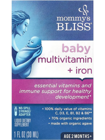 Mommy's Bliss, Baby Multivitamin + Iron, Age 2 Months +, 1 fl oz