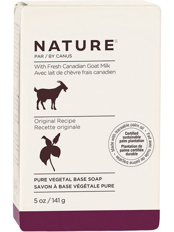 Nature by Canus, Pure Vegetal Base Soap with Fresh Canadian Goat Milk, Original Recipe, 5 oz