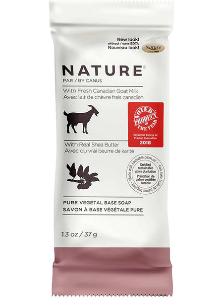 Nature by Canus, Pure Vegetal Base Soap with Fresh Canadian Goat Milk, Real Shea Butter, 1.3 oz