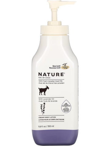 Nature by Canus, Creamy Body Lotion with Fresh Canadian Goat Milk, Lavender Oil, 11.8 fl oz