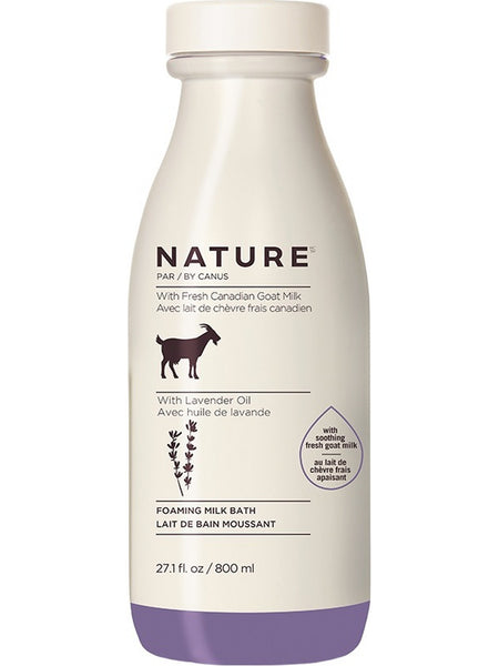 Nature by Canus, Foaming Milk Bath with Fresh Canadian Goat Milk, Lavender Oil, 27.1 fl oz