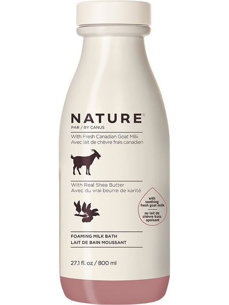 Nature by Canus, Foaming Milk Bath with Fresh Canadian Goat Milk, Real Shea Butter, 27.1 fl oz